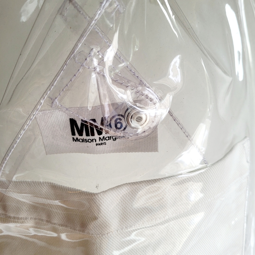 MM6 Maison Martin Margiela Clear PVC Tote with White Inner Pouch - Picture 9 of 16